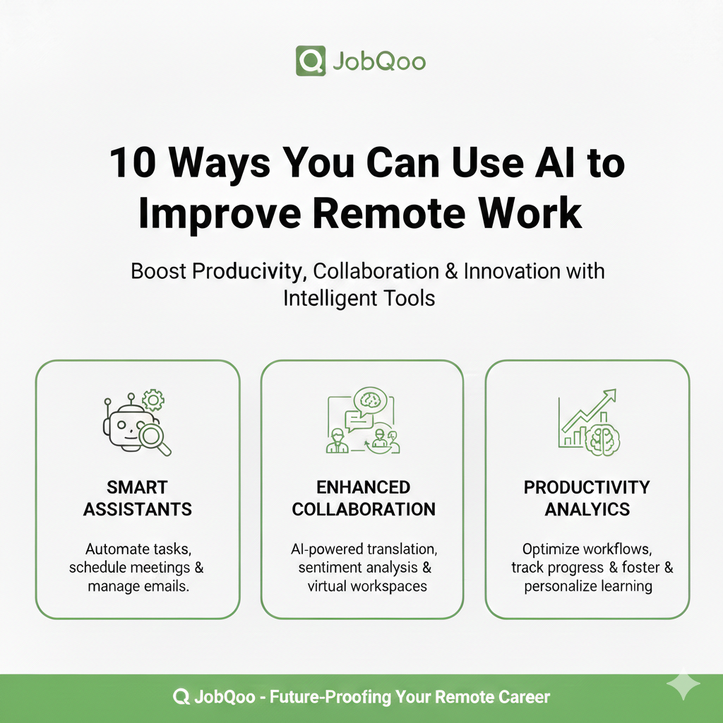 10 Ways You Can Use AI to Improve Remote Work in 2026 - Jobqoo.com