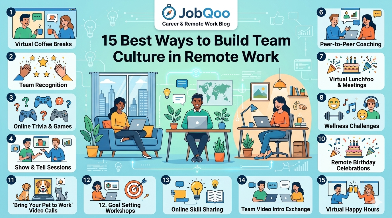 15 Best Ways to Build Team Culture in Remote Work - Jobqoo.com