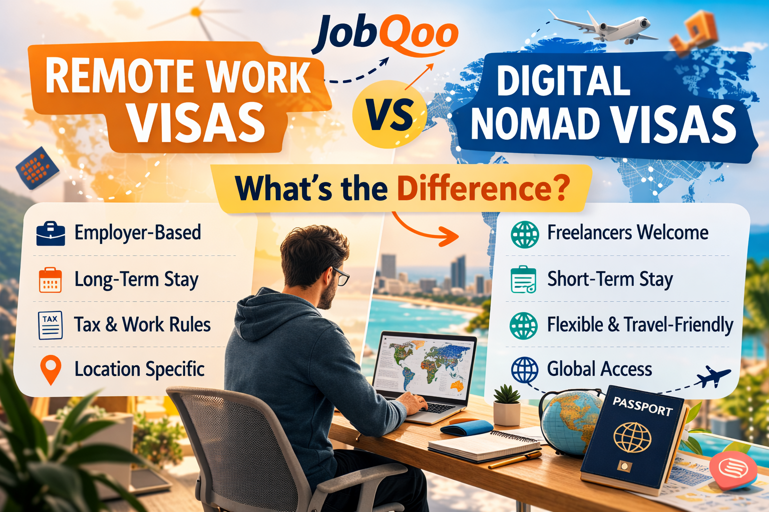 Remote Work Visas vs Digital Nomad Visas: Key Differences Explained (2026)